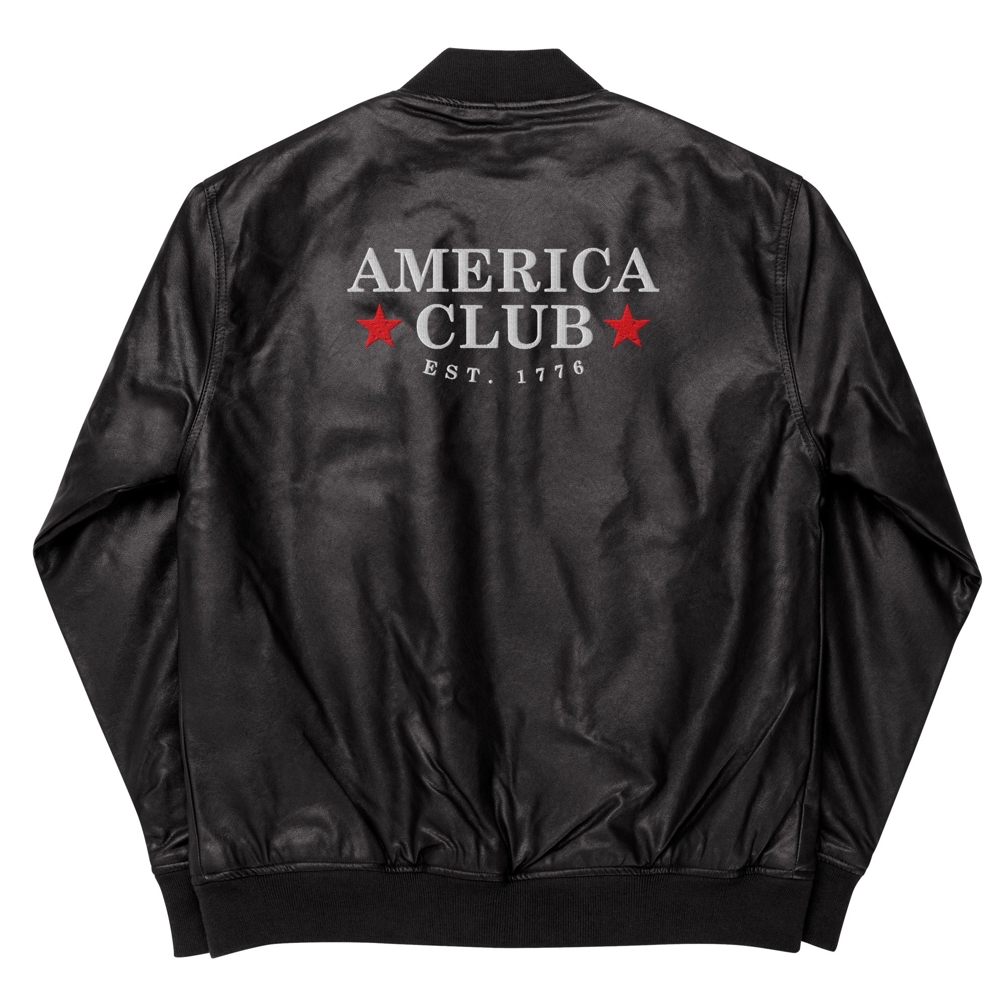 America Club Leather Fighter Bomber Jacket - Limited Edition - America Club