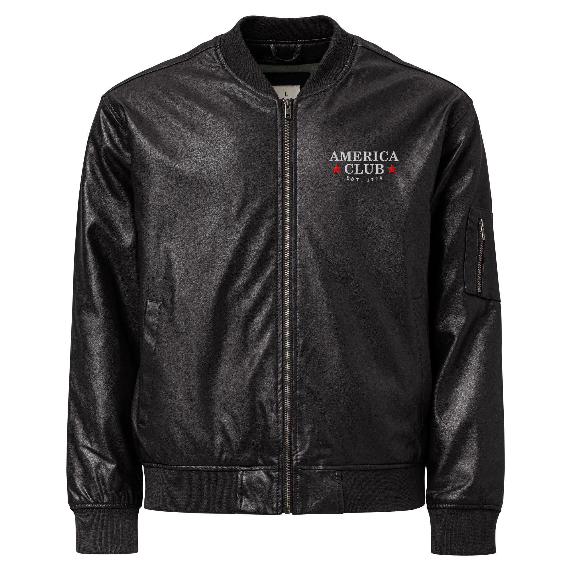 America Club Leather Fighter Bomber Jacket - Limited Edition - America Club