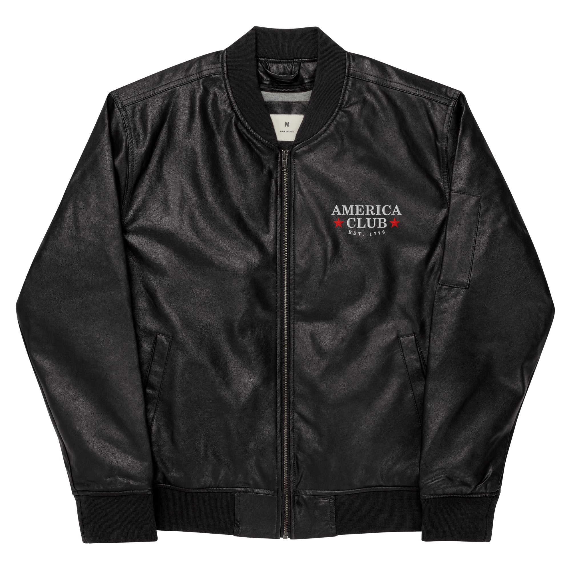 America Club Leather Fighter Bomber Jacket - Limited Edition - America Club