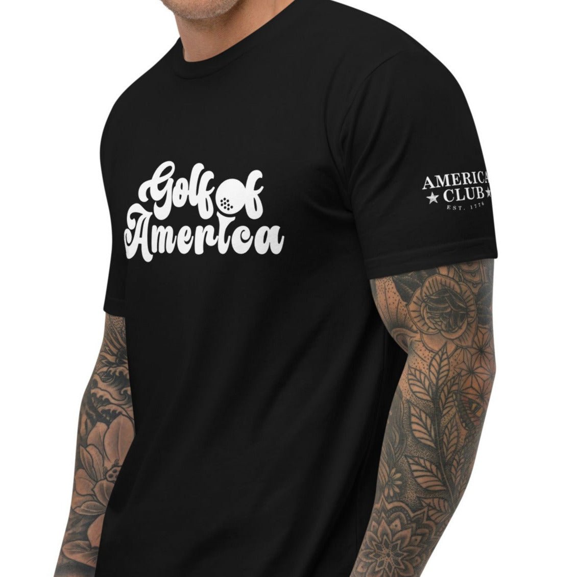 Golf of America Fitted Short Sleeve T Shirt - America Club