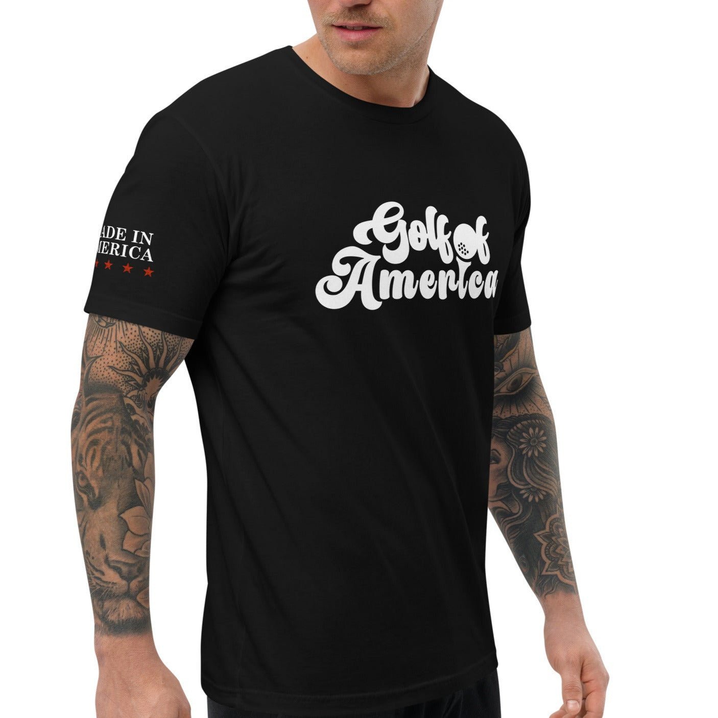 Golf of America Fitted Short Sleeve T Shirt - America Club