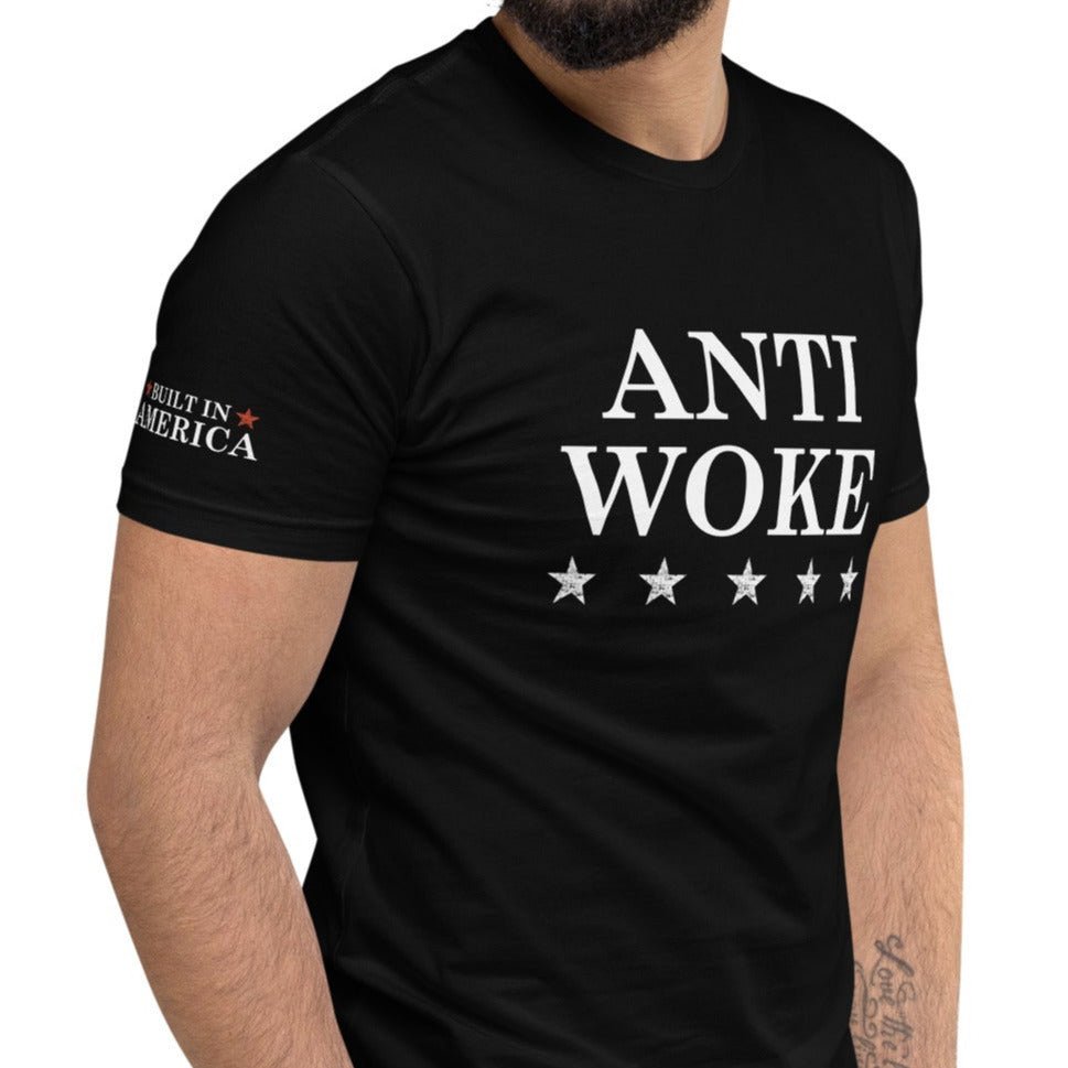 ANTI WOKE MAGA Fitted T Shirt - America Club