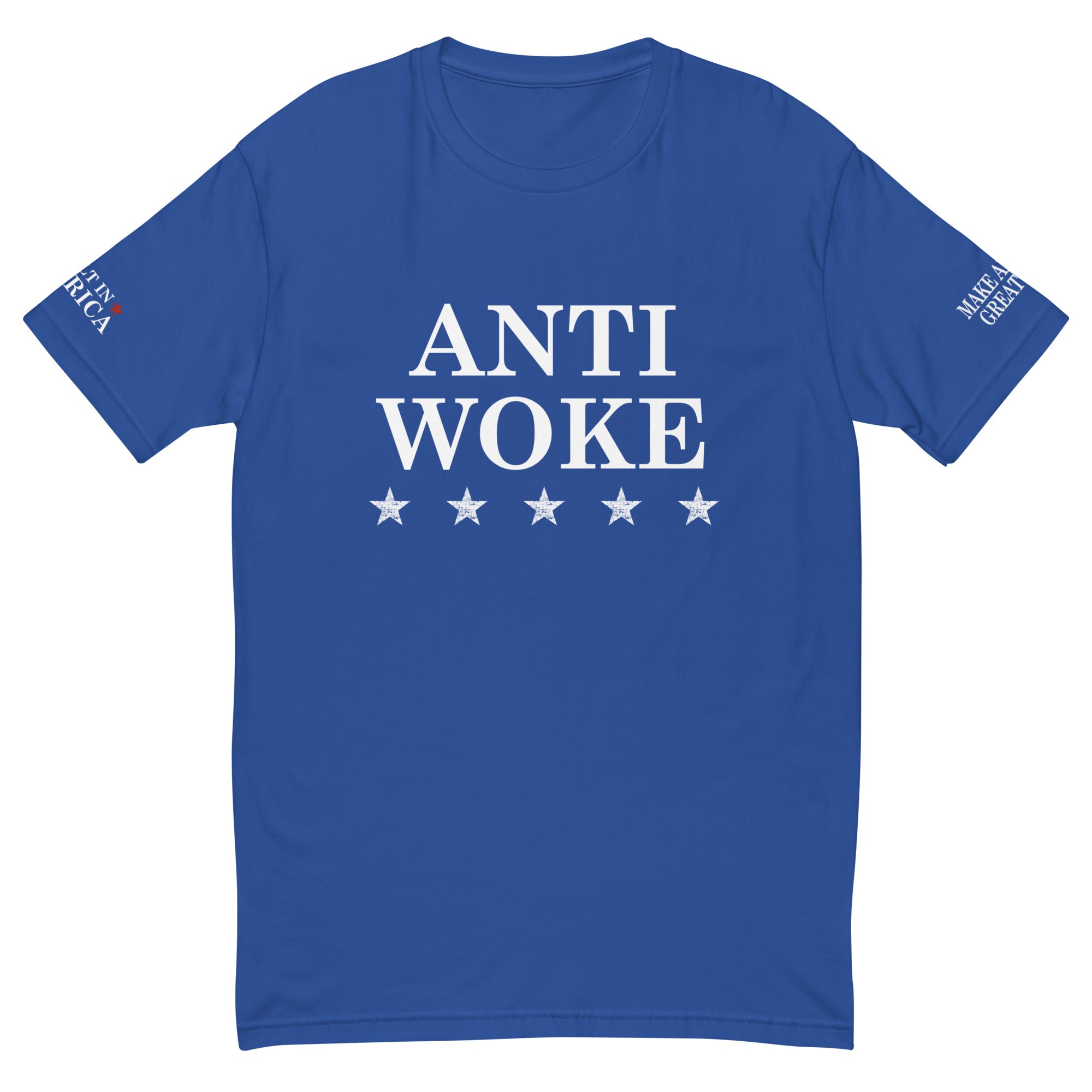ANTI WOKE MAGA Fitted T Shirt - America Club