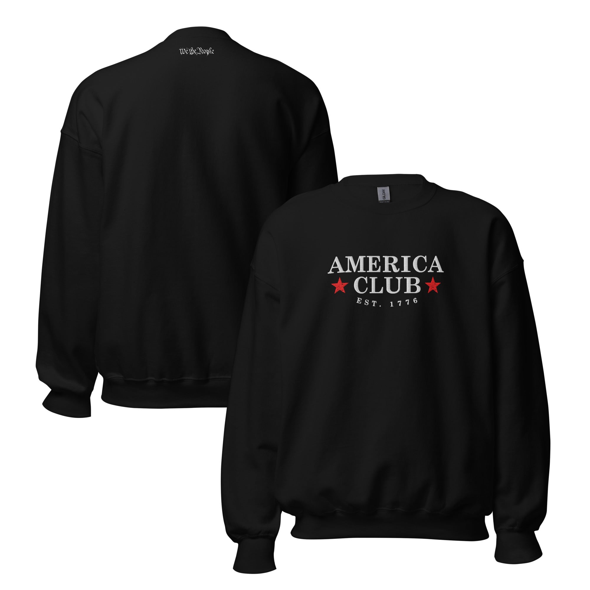 "We The People" America Club Embroidered Crewneck - America Club