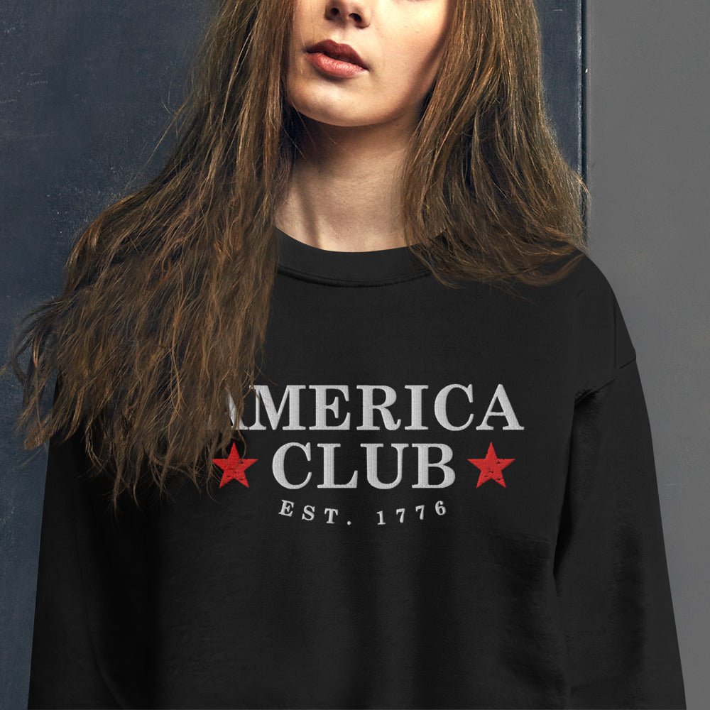 "We The People" America Club Embroidered Crewneck - America Club