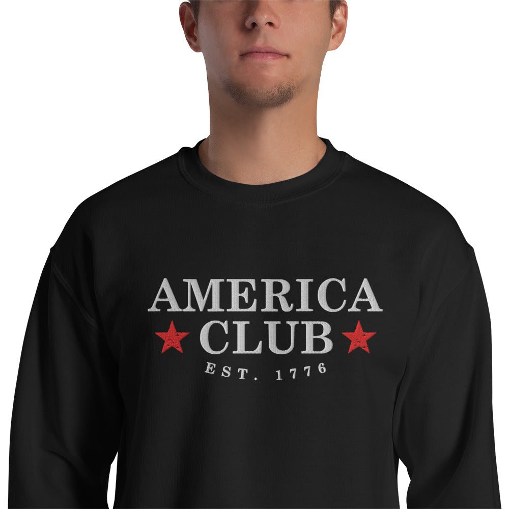 "We The People" America Club Embroidered Crewneck - America Club