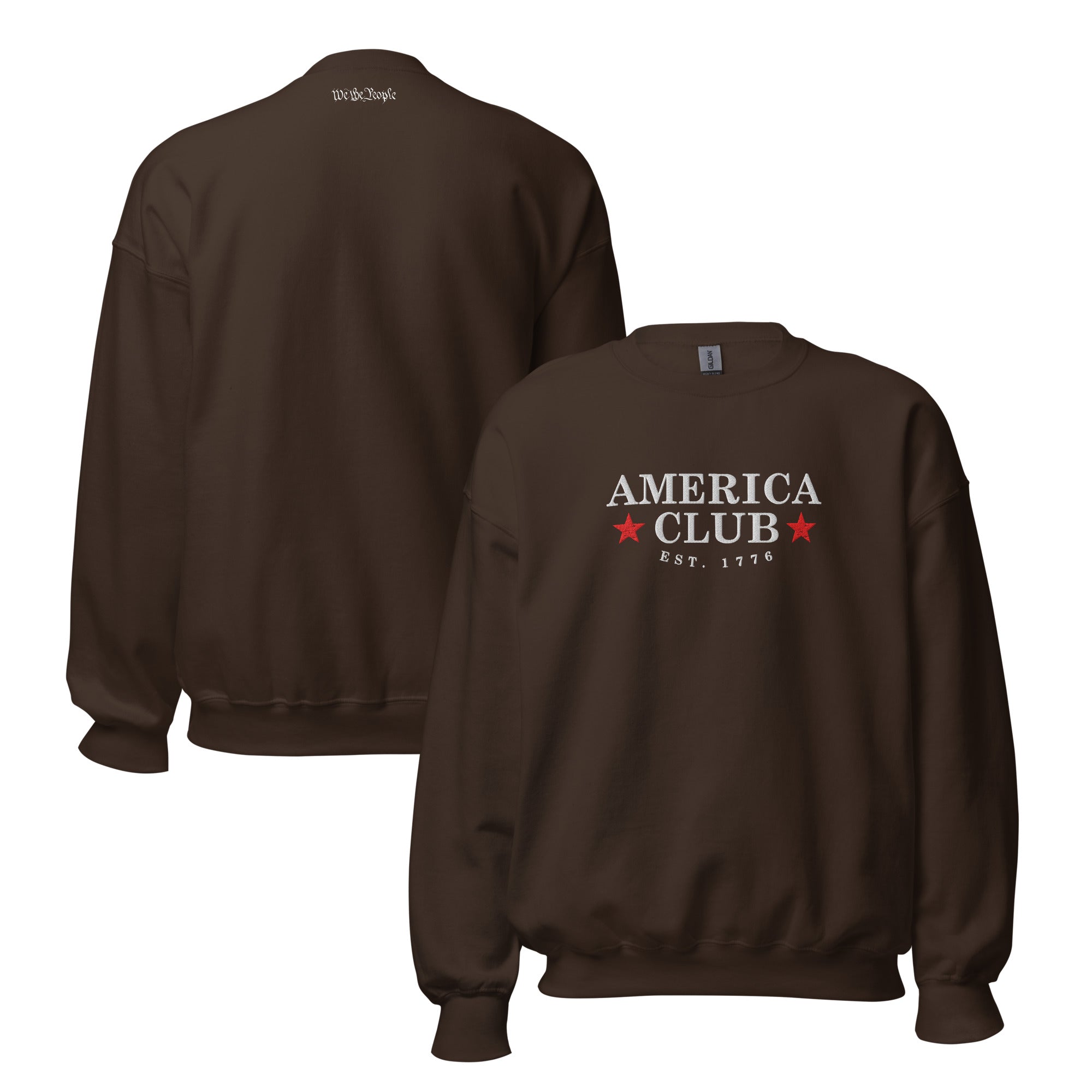 "We The People" America Club Embroidered Crewneck - America Club
