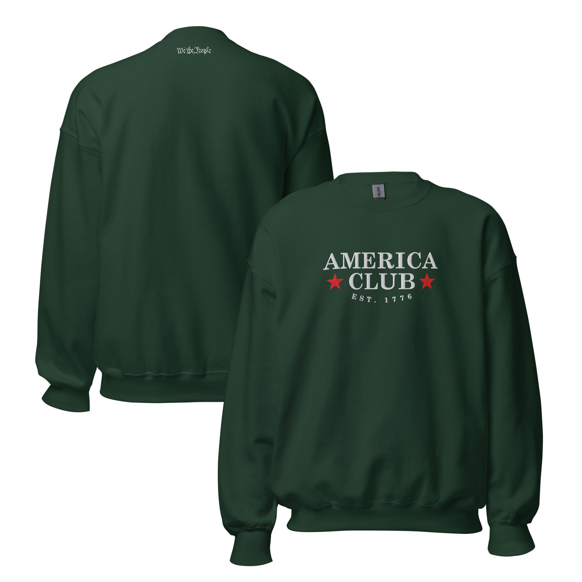 "We The People" America Club Embroidered Crewneck - America Club