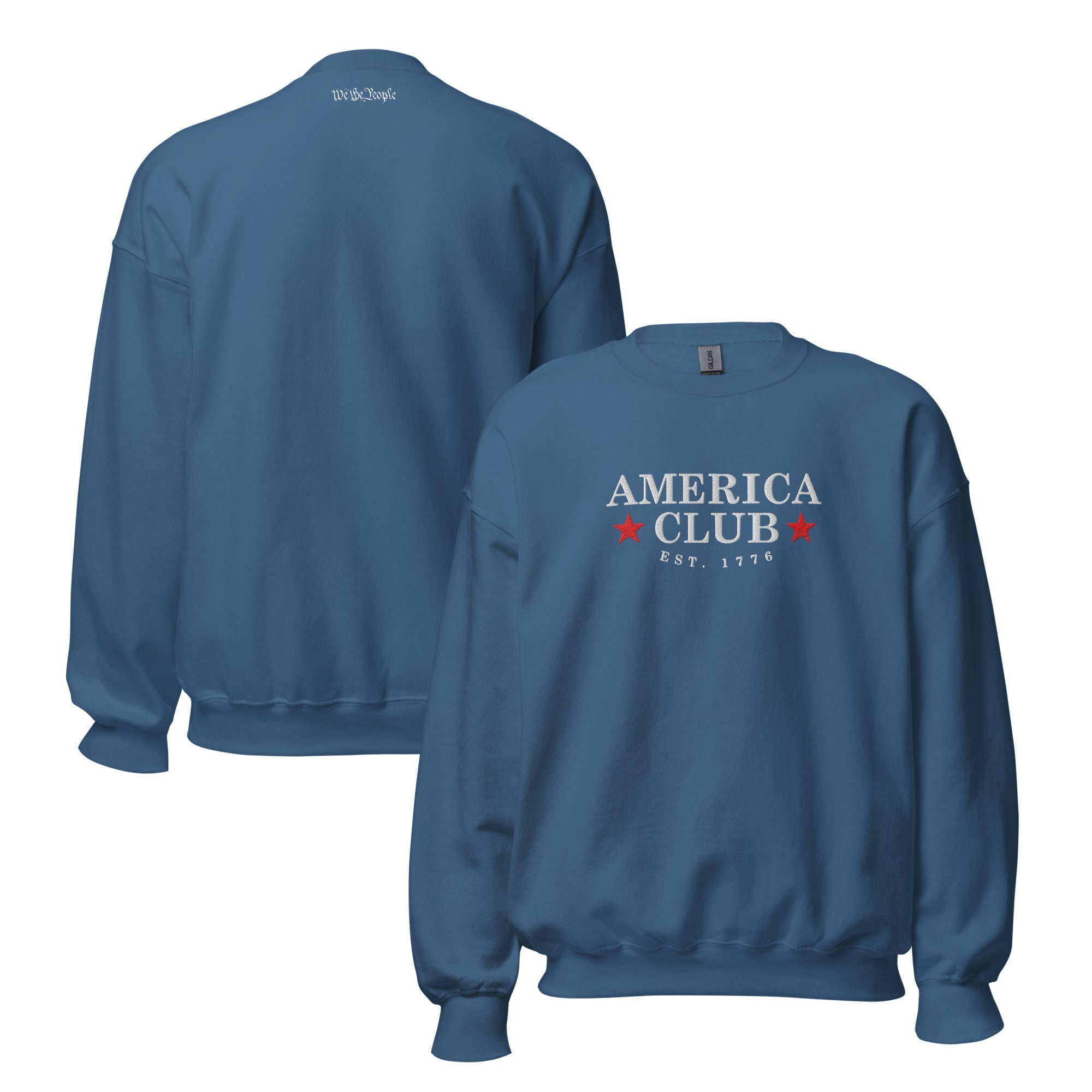 "We The People" America Club Embroidered Crewneck - America Club