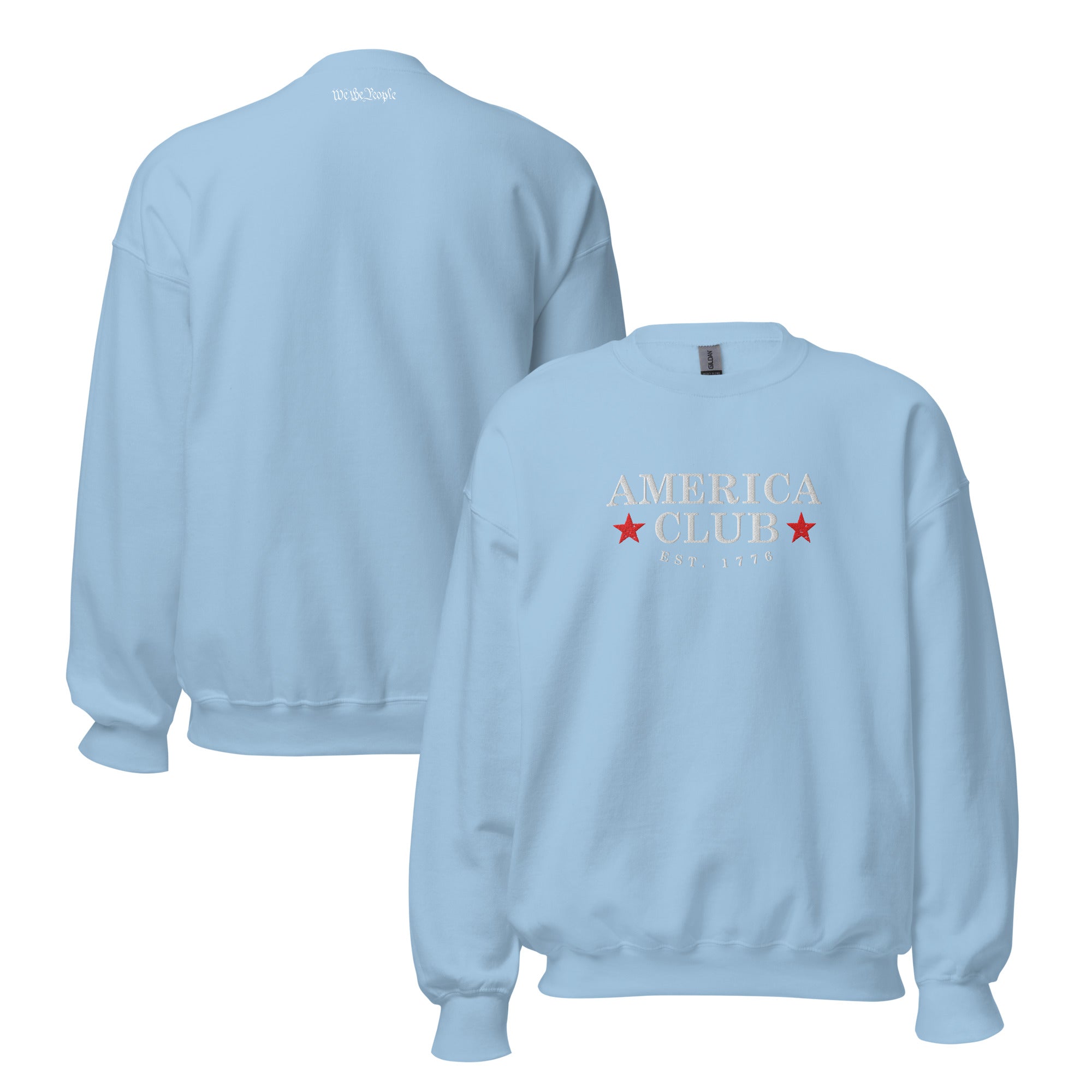 "We The People" America Club Embroidered Crewneck - America Club