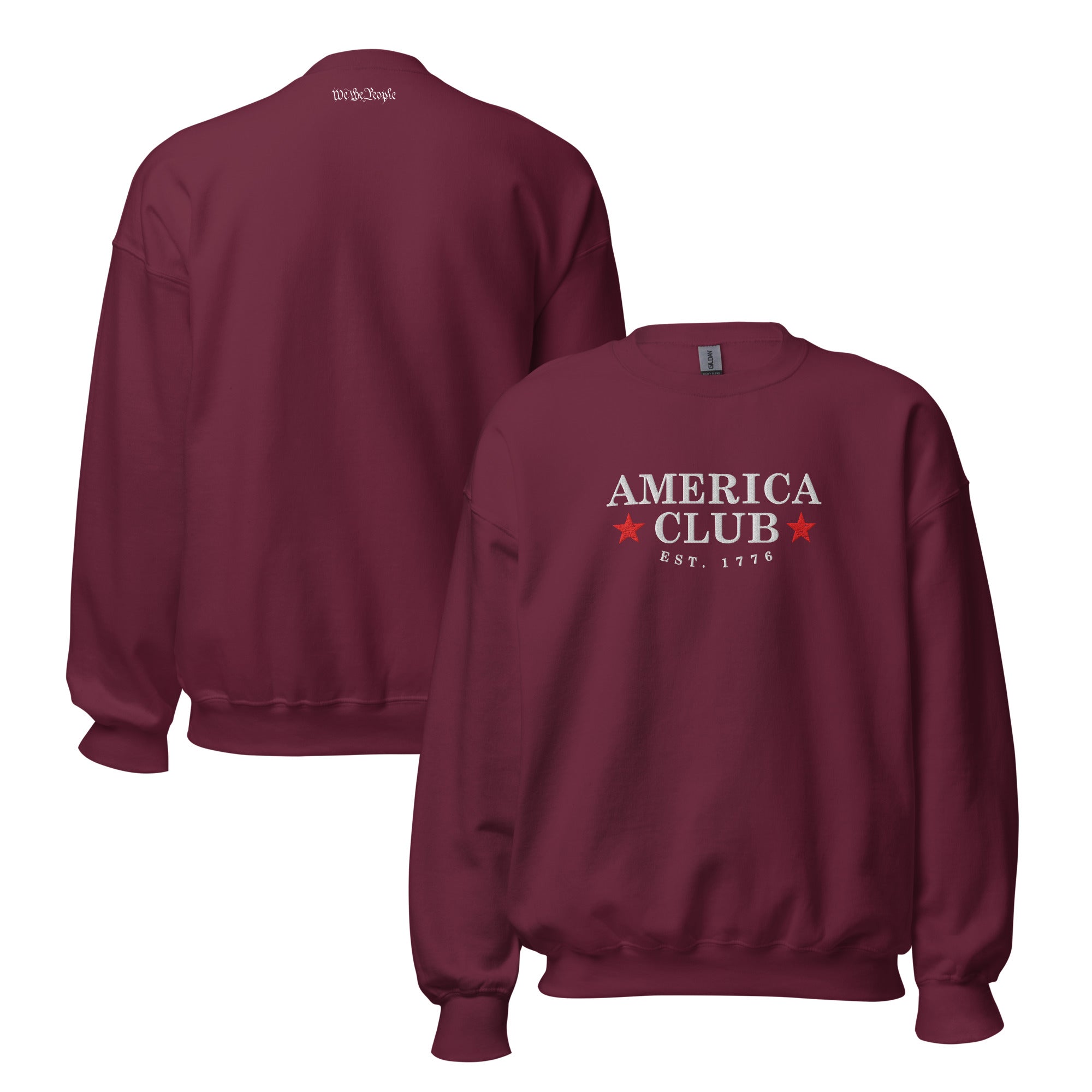 "We The People" America Club Embroidered Crewneck - America Club