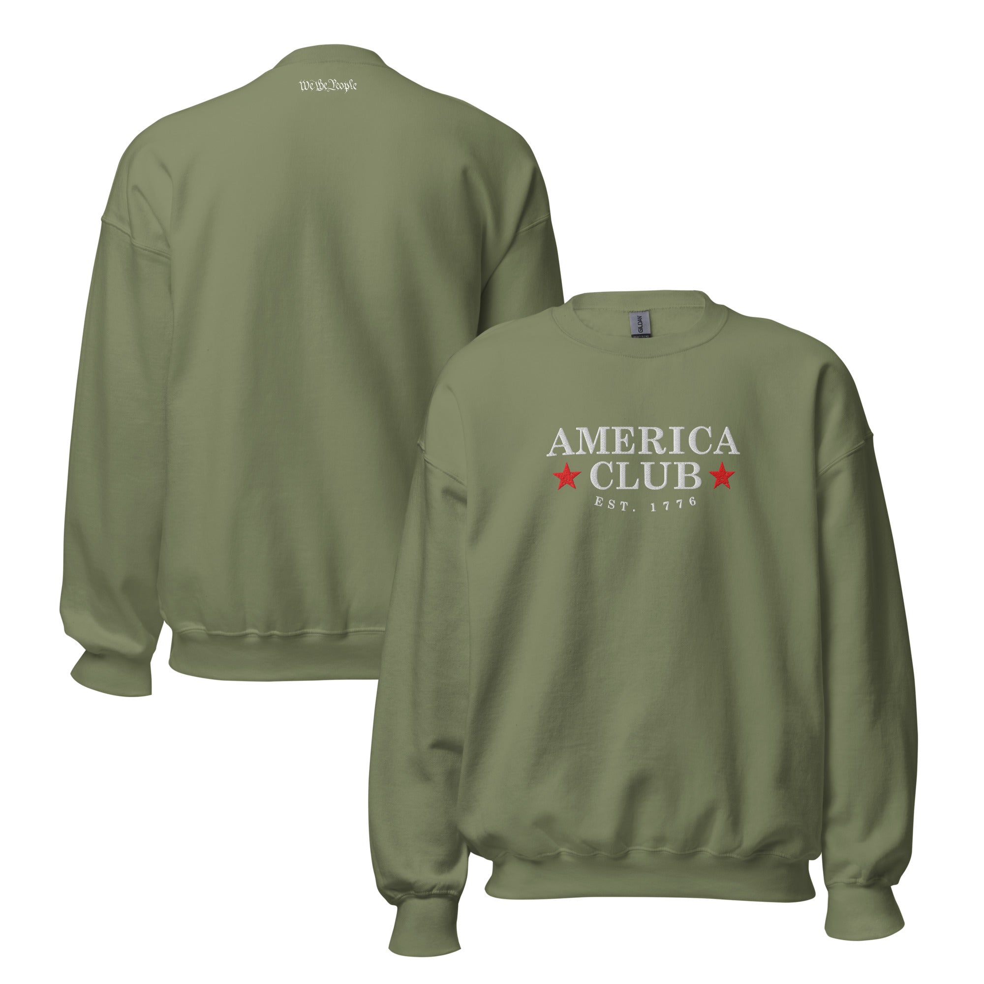 "We The People" America Club Embroidered Crewneck - America Club