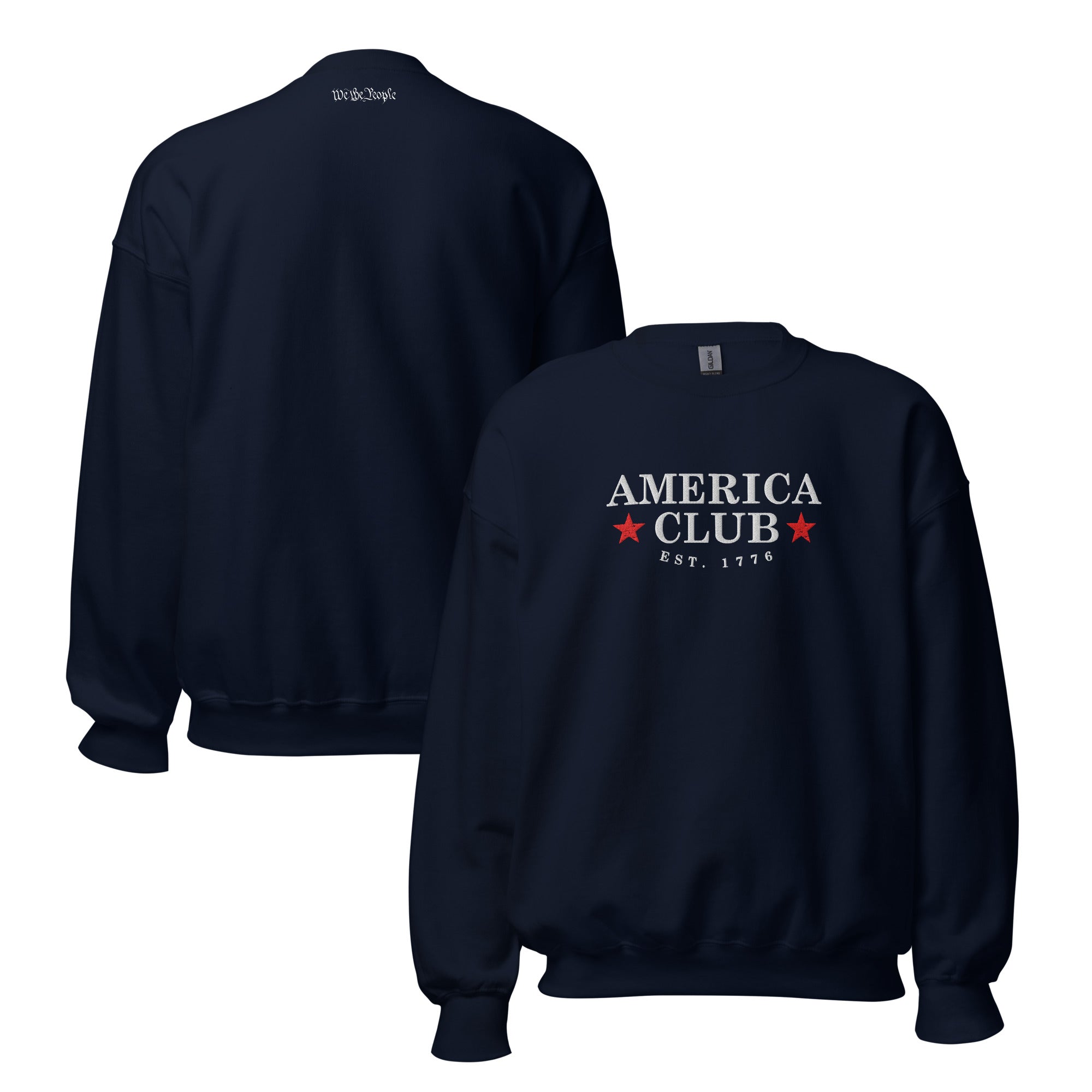 "We The People" America Club Embroidered Crewneck - America Club