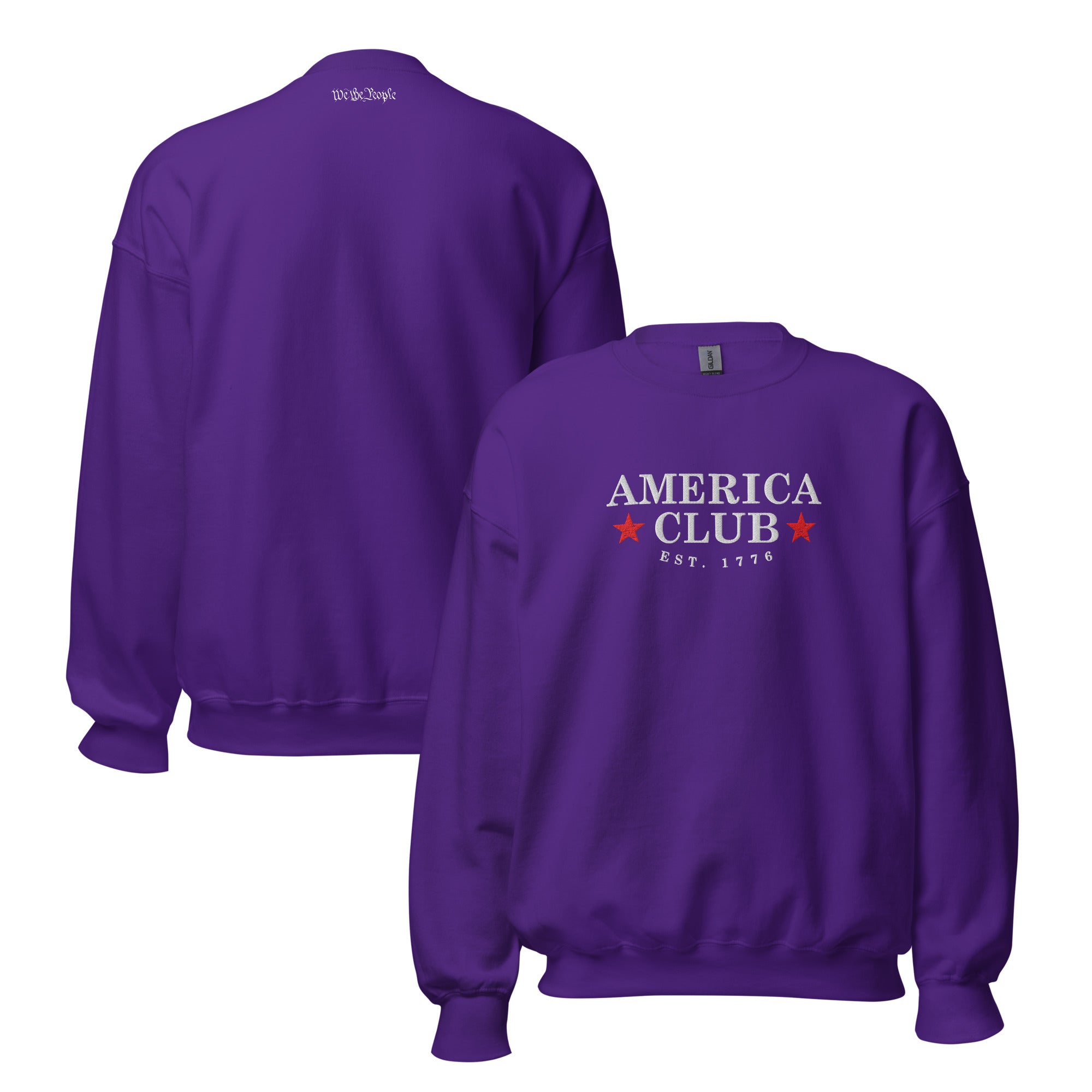 "We The People" America Club Embroidered Crewneck - America Club