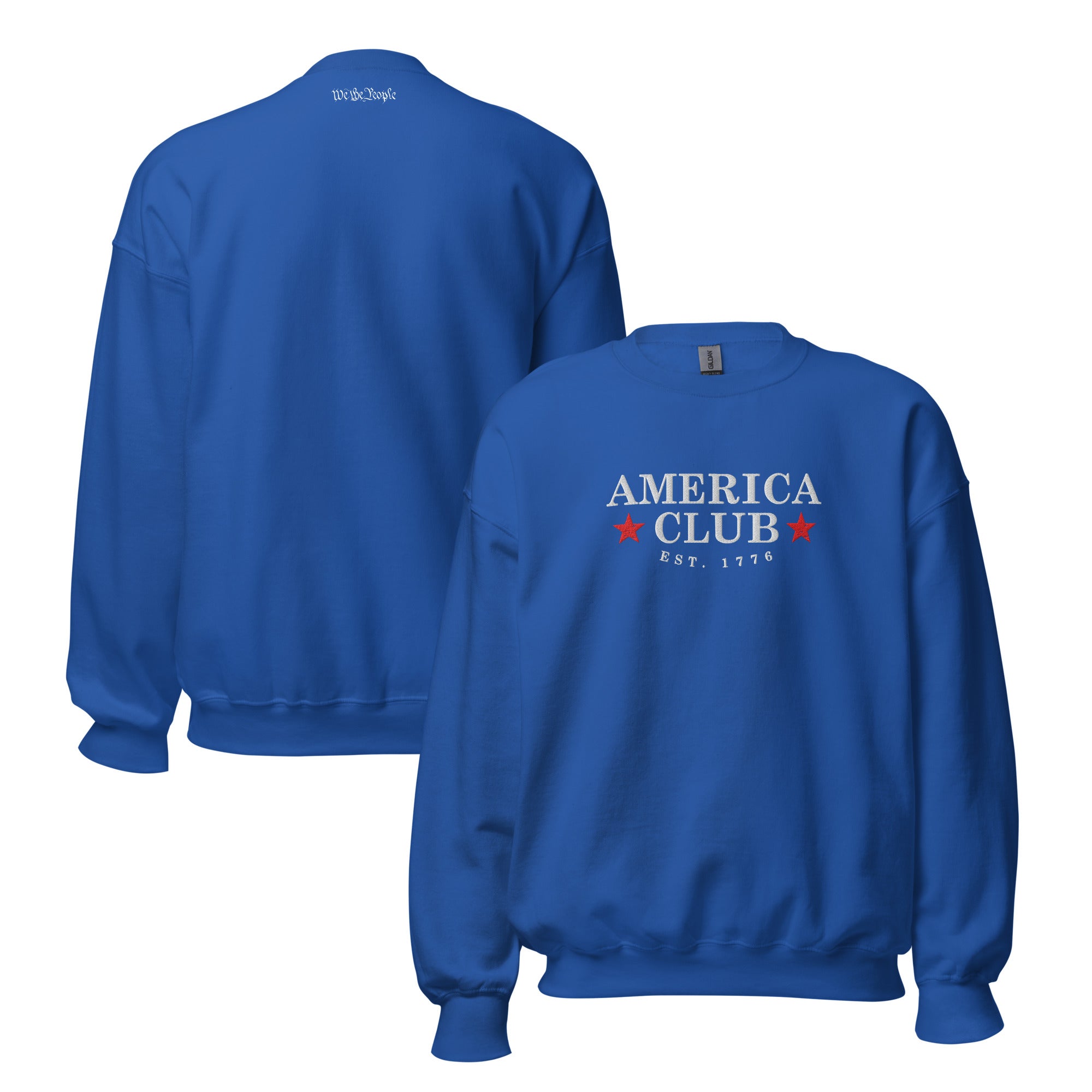 "We The People" America Club Embroidered Crewneck - America Club