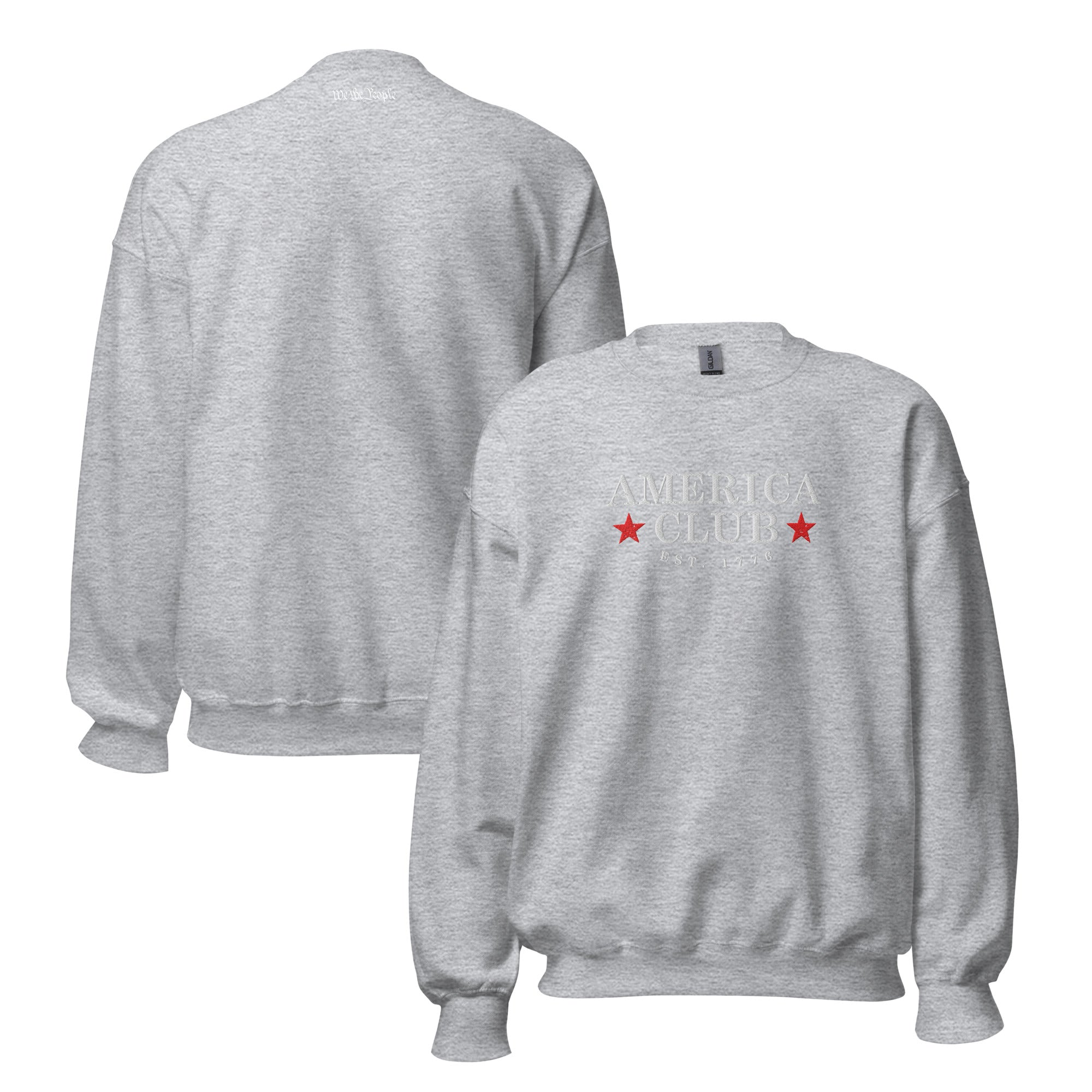 "We The People" America Club Embroidered Crewneck - America Club