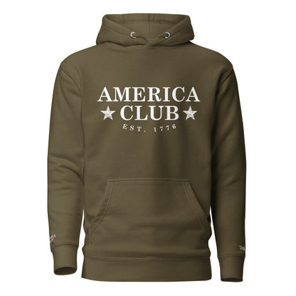 America Club - White Badge Hoodie - America Club