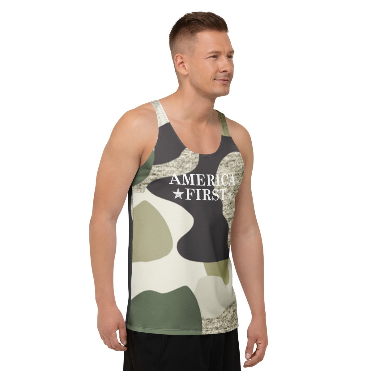 America First Camo Men's Performance Tank - Made in USA - America Club