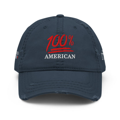 100% American Rugged Dad Hat - America Club