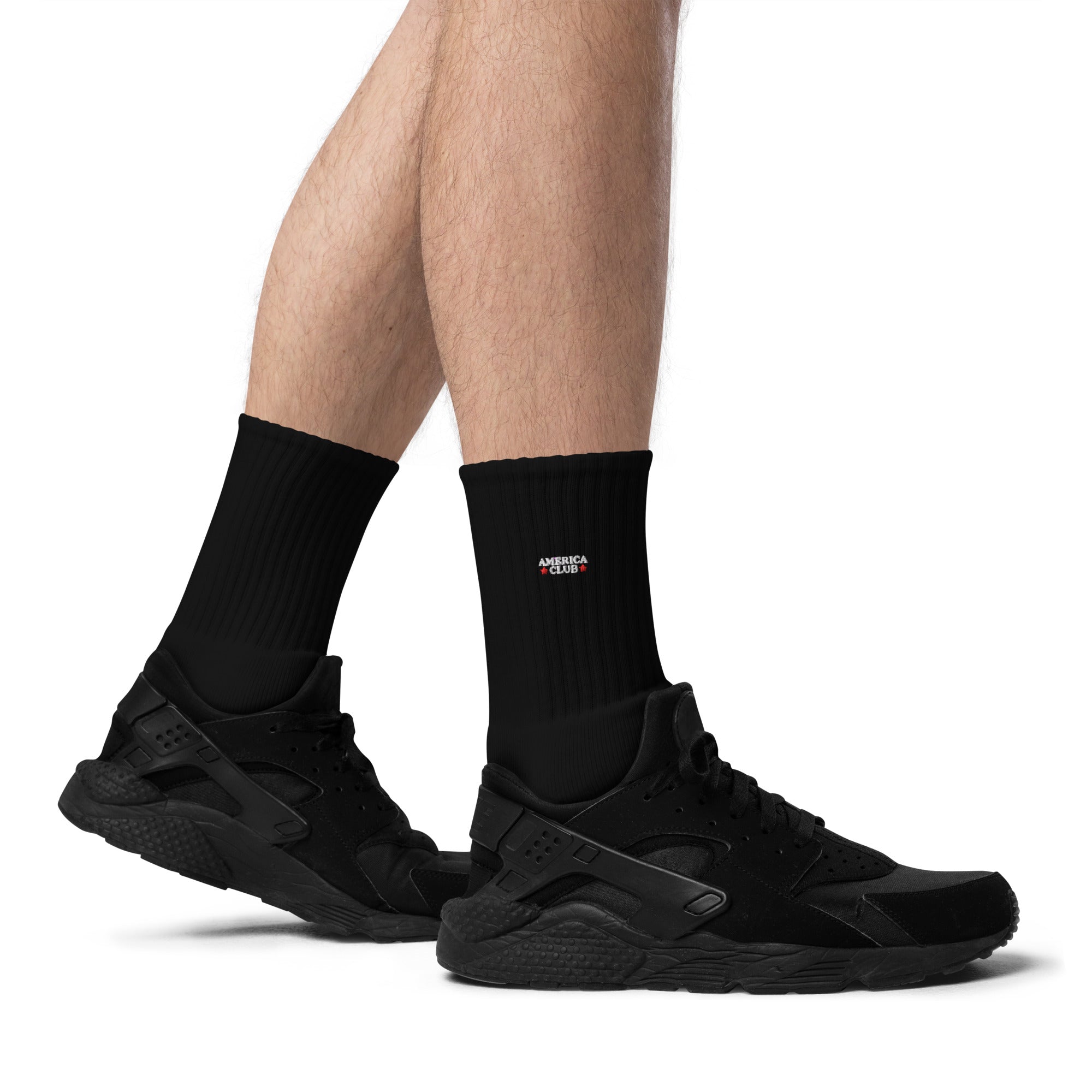 America Club Crew Socks - Black - America Club