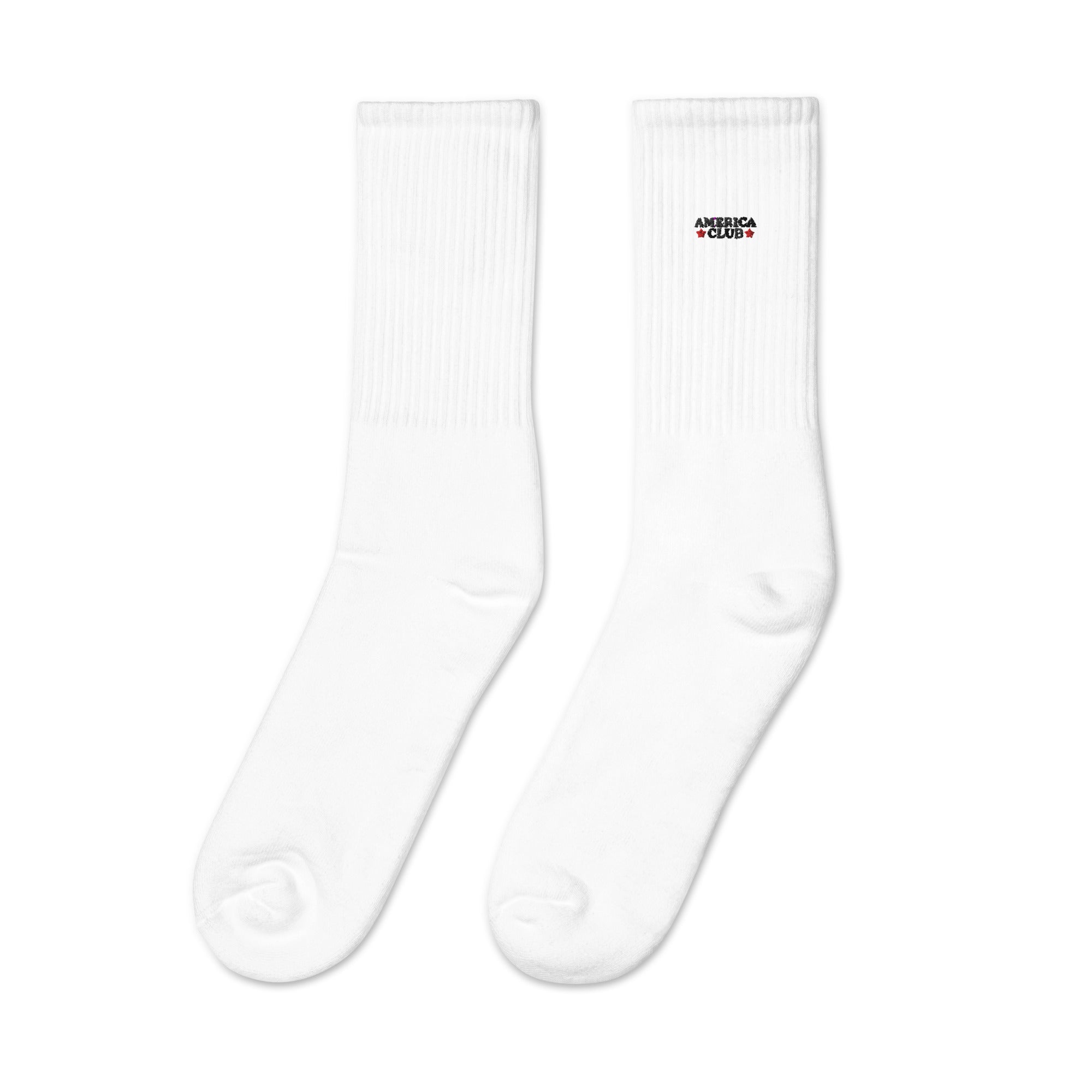 America Club Crew Socks - White - America Club
