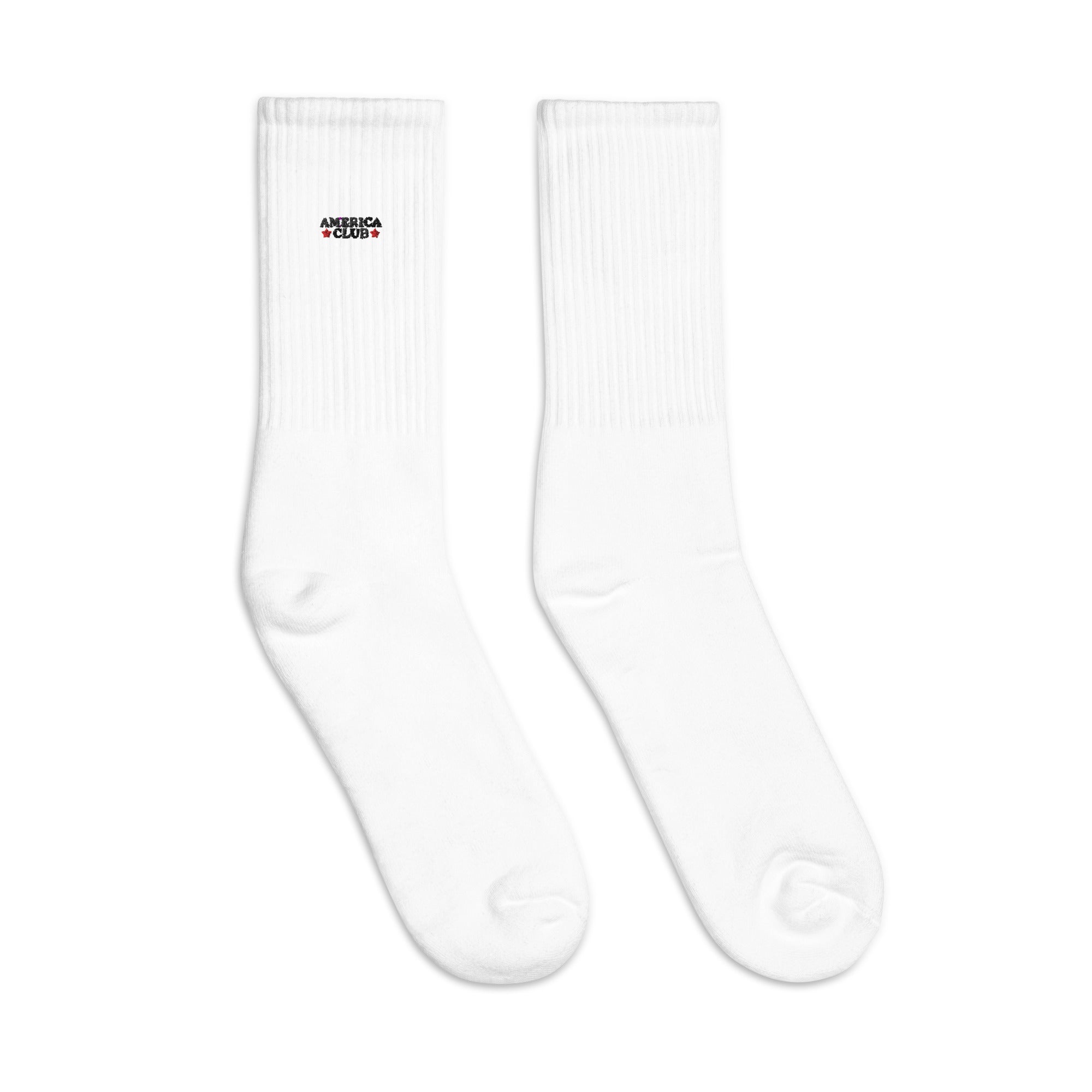 America Club Crew Socks - White - America Club