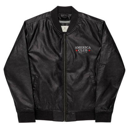 America Club Leather Fighter Bomber Jacket - Limited Edition - America Club