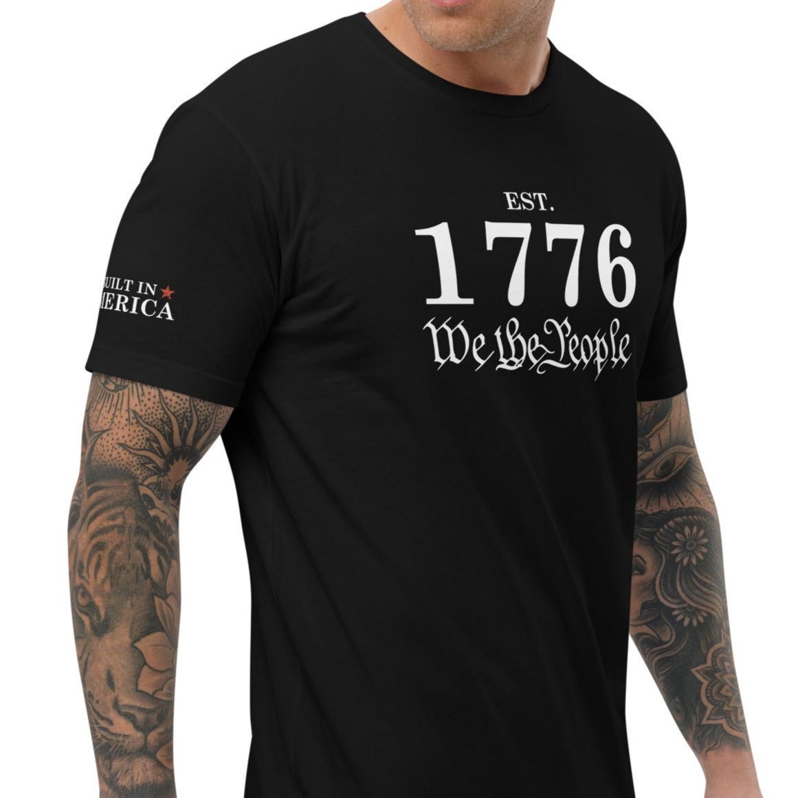 Est 1776 We The People Short Sleeve Fitted T-shirt - America Club