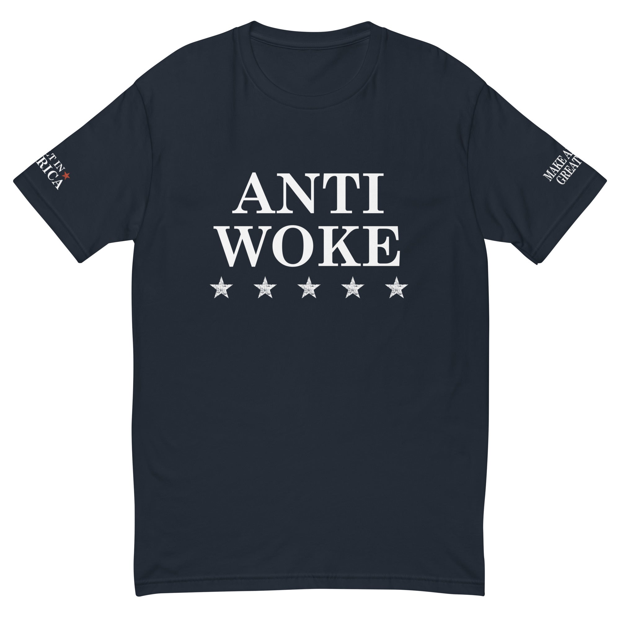 ANTI WOKE MAGA Fitted T Shirt - America Club