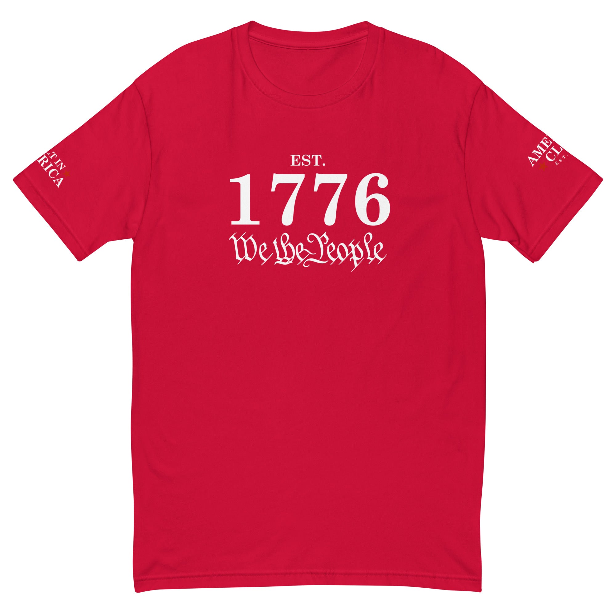 Est 1776 We The People Short Sleeve Fitted T-shirt - America Club