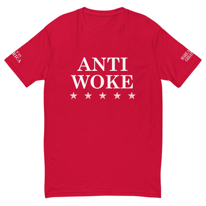 ANTI WOKE MAGA Fitted T Shirt - America Club