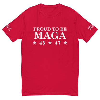 Proud To Be MAGA Fitted Shirt - Red - America Club
