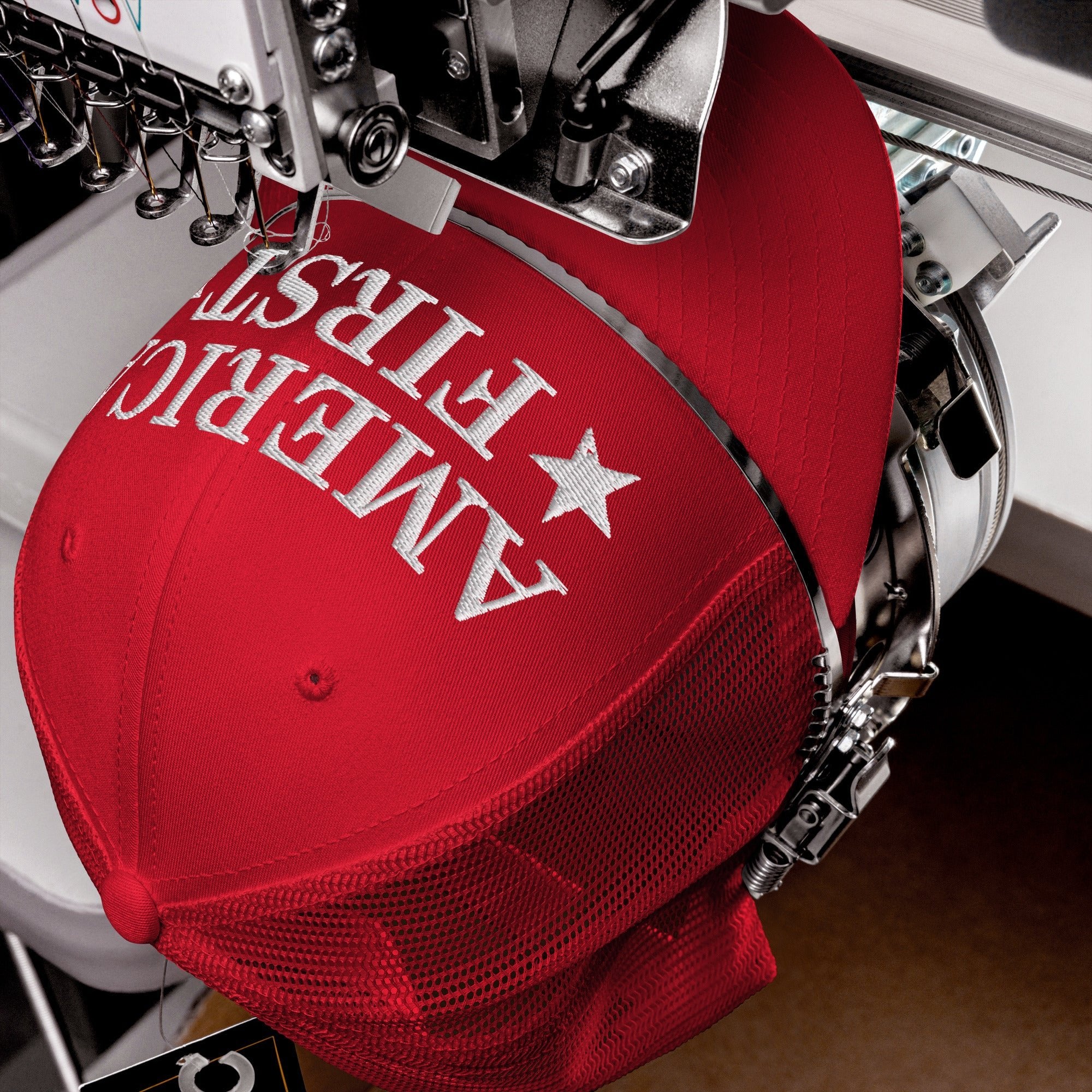 MAGA Red America First Trucker Hat