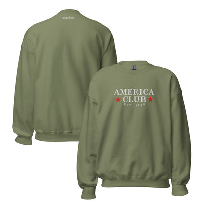 "We The People" America Club Embroidered Crewneck - America Club